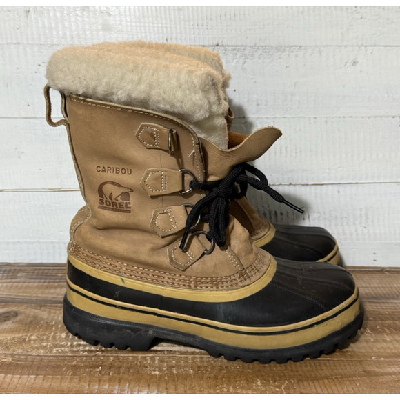 Vintage Sorel Caribou Insulated Lined Waterproof Snow Boot Women's Size 8 - Picture 1 of 8